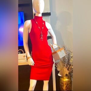 Zara Red Sleeveless Dress